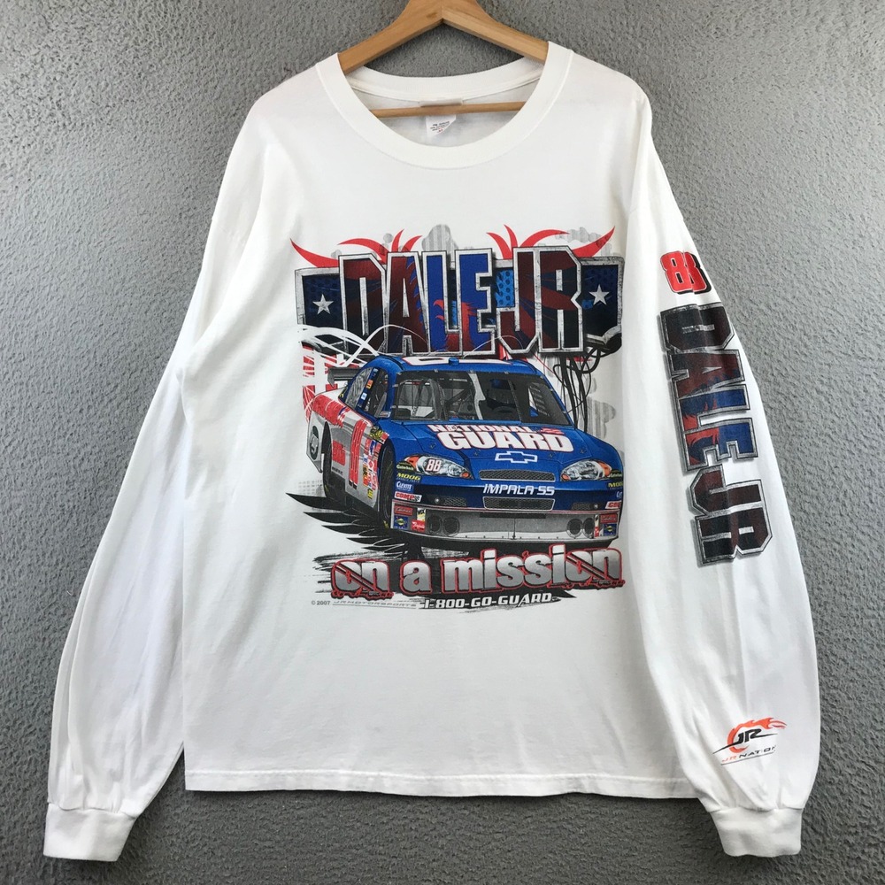 Vintage Dale Jr 88 National Guard Impala T Shirt Chase Authentics Long Sleeve XL